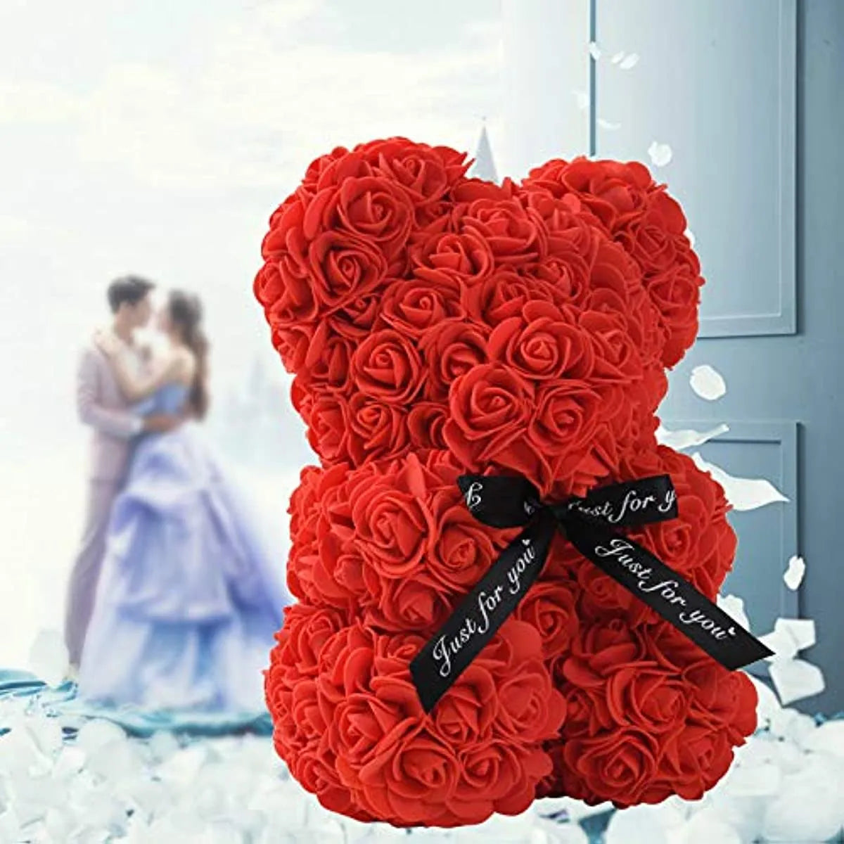 Eternal Rose Flower Bear