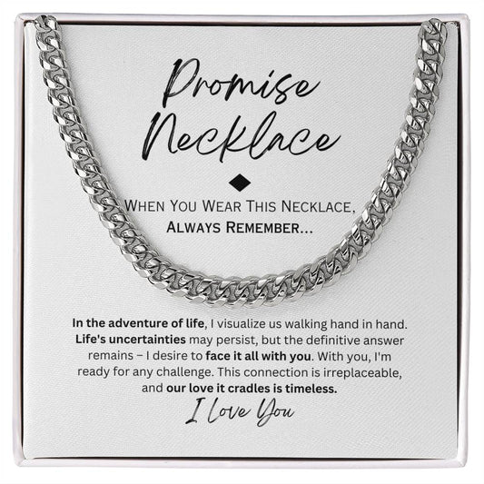 Promise Necklace - Cuban Link Chain