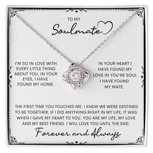To My Soulmate | Forever & Always - Love Knot Necklace
